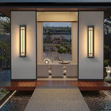 Nolvi | Modern Outdoor LED Pillar Wall Light in Stainless Steel with IP65 Waterproof Rating for Garden and Patio
