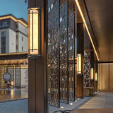 Nolvi | Modern Outdoor LED Pillar Wall Light in Stainless Steel with IP65 Waterproof Rating for Garden and Patio