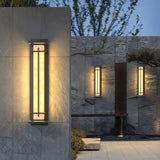 Nolvi | Modern Outdoor LED Pillar Wall Light in Stainless Steel with IP65 Waterproof Rating for Garden and Patio