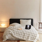 Veloura | Faux Fur Throw Blanket and Cushion Set Soft Plush Home Decor