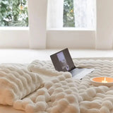 Veloura | Faux Fur Throw Blanket and Cushion Set Soft Plush Home Decor