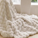 Veloura | Faux Fur Throw Blanket and Cushion Set Soft Plush Home Decor