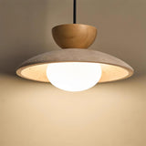 Amivon | Luxury Travertine Pendant Light Wood and Glass Hanging Lamp for Dining Room, Bedroom and Modern Interiors
