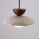 Amivon | Luxury Travertine Pendant Light Wood and Glass Hanging Lamp for Dining Room, Bedroom and Modern Interiors