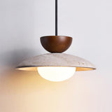 Amivon | Luxury Travertine Pendant Light Wood and Glass Hanging Lamp for Dining Room, Bedroom and Modern Interiors