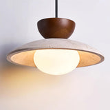Amivon | Luxury Travertine Pendant Light Wood and Glass Hanging Lamp for Dining Room, Bedroom and Modern Interiors