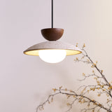 Amivon | Luxury Travertine Pendant Light Wood and Glass Hanging Lamp for Dining Room, Bedroom and Modern Interiors