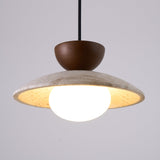 Amivon | Luxury Travertine Pendant Light Wood and Glass Hanging Lamp for Dining Room, Bedroom and Modern Interiors