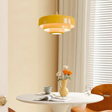 Veloraine | Triple Layer Disc Macaron Pendant Light With Aluminium Shade in Multiple Colours