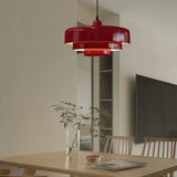 Veloraine | Triple Layer Disc Macaron Pendant Light With Aluminium Shade in Multiple Colours