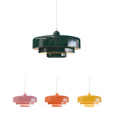 Veloraine | Triple Layer Disc Macaron Pendant Light With Aluminium Shade in Multiple Colours
