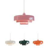 Veloraine | Triple Layer Disc Macaron Pendant Light With Aluminium Shade in Multiple Colours
