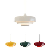 Veloraine | Triple Layer Disc Macaron Pendant Light With Aluminium Shade in Multiple Colours