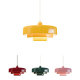 Veloraine | Triple Layer Disc Macaron Pendant Light With Aluminium Shade in Multiple Colours