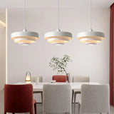 Veloraine | Triple Layer Disc Macaron Pendant Light With Aluminium Shade in Multiple Colours