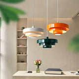 Veloraine | Triple Layer Disc Macaron Pendant Light With Aluminium Shade in Multiple Colours
