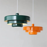 Veloraine | Triple Layer Disc Macaron Pendant Light With Aluminium Shade in Multiple Colours