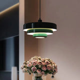Veloraine | Triple Layer Disc Macaron Pendant Light With Aluminium Shade in Multiple Colours