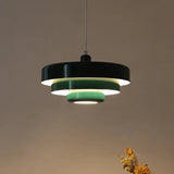 Veloraine | Triple Layer Disc Macaron Pendant Light With Aluminium Shade in Multiple Colours