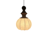 Norisse | Luxury Silk Pendant Light with Wooden Detail and Soft Ambient Lighting for Dining and Living Spaces