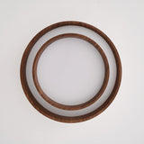 Orlani | Modern Walnut Ceiling Light with Wood-Effect Finish and Integrated LED for Living Room & Bedroom