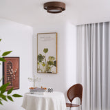 Orlani | Modern Walnut Ceiling Light with Wood-Effect Finish and Integrated LED for Living Room & Bedroom