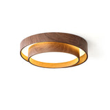 Orlani | Modern Walnut Ceiling Light with Wood-Effect Finish and Integrated LED for Living Room & Bedroom