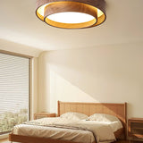 Orlani | Modern Walnut Ceiling Light with Wood-Effect Finish and Integrated LED for Living Room & Bedroom