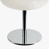 Lorraine | Chrome Macaron Table Lamp with Hand-Blown Glass Shade
