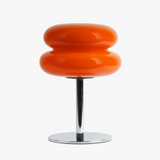 Lorraine | Chrome Macaron Table Lamp with Hand-Blown Glass Shade