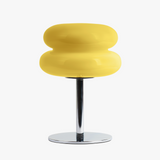 Lorraine | Chrome Macaron Table Lamp with Hand-Blown Glass Shade