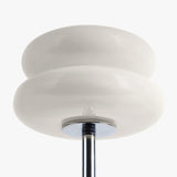 Lorraine | Chrome Macaron Table Lamp with Hand-Blown Glass Shade