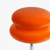 Lorraine | Chrome Macaron Table Lamp with Hand-Blown Glass Shade