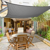 Valior | UV Shade Sail Canopy in Grey and Beige for Garden, Patio and Balcony, Triangle and Rectangle