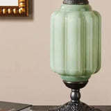 Averellea | Vintage Milk Glass Table Light with Bronze Base for Warm Ambient Lighting