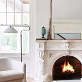Averellea | Vintage Milk Glass Table Light with Bronze Base for Warm Ambient Lighting