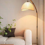 Avelune | Japandi Floor Light with Bamboo Frame for Soft Living Room Lighting