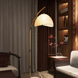 Avelune | Japandi Floor Light with Bamboo Frame for Soft Living Room Lighting