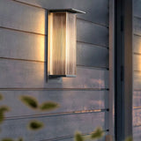 Brenor | Modern Outdoor Wall Light with Ribbed Acrylic Panel and IP68 Rating for Courtyard and Terrace