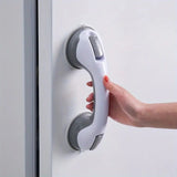 Varok | Compact Suction Grab Bar with Non-Slip Coating for Tiles, Glass and Metal Bathroom Surfaces