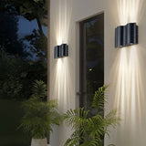 Tovex | Up Down Outdoor Wall Light, Wave Design, Die-Cast Aluminium, IP54 Rated