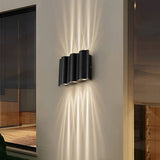 Tovex | Up Down Outdoor Wall Light, Wave Design, Die-Cast Aluminium, IP54 Rated
