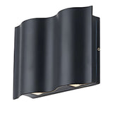 Tovex | Up Down Outdoor Wall Light, Wave Design, Die-Cast Aluminium, IP54 Rated