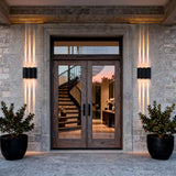 Tovex | Up Down Outdoor Wall Light, Wave Design, Die-Cast Aluminium, IP54 Rated