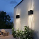 Tovex | Up Down Outdoor Wall Light, Wave Design, Die-Cast Aluminium, IP54 Rated