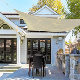 Valior | UV Shade Sail Canopy in Grey and Beige for Garden, Patio and Balcony, Triangle and Rectangle