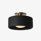 Velari | Minimalist Porcelain Flush Mount Ceiling Light with Gold Finish for Kitchens, Bedrooms & Hallways
