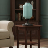 Averellea | Vintage Milk Glass Table Light with Bronze Base for Warm Ambient Lighting