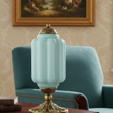 Averellea | Vintage Milk Glass Table Light with Bronze Base for Warm Ambient Lighting