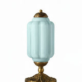 Averellea | Vintage Milk Glass Table Light with Bronze Base for Warm Ambient Lighting